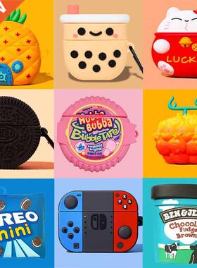 3D Ice Crem Bubble Gum for irPods 3 Cse Wireless Hedpho