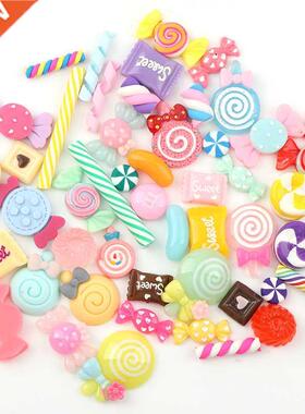 30pcs/Lot Mix Colors Design Cabochons Flat Back Resin Glitt