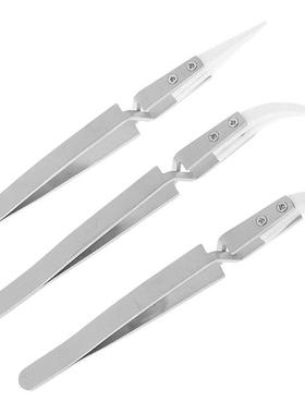 3 Pack Antistatic Ceric Tweezers Tweezers Inverted Tweezer