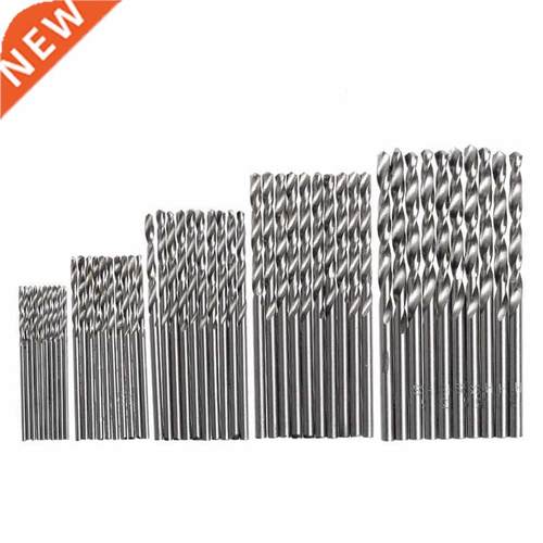 50Pcs HSS Straight Shank Twist Drill Tool Set 1MM/1.5MM/2MM/