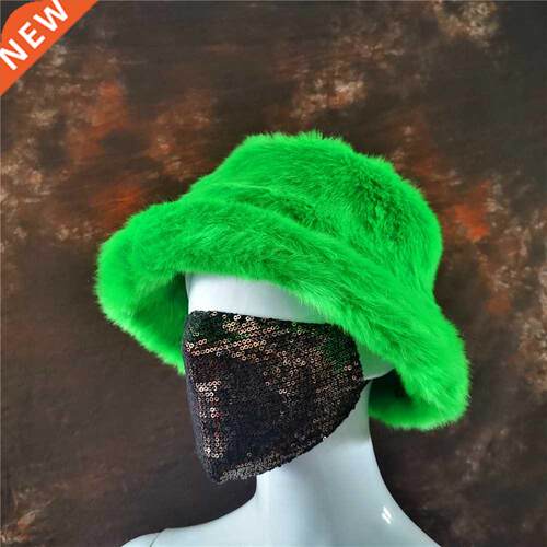 New Style Faux Fur British Bucket Hats Autumn Women Winter