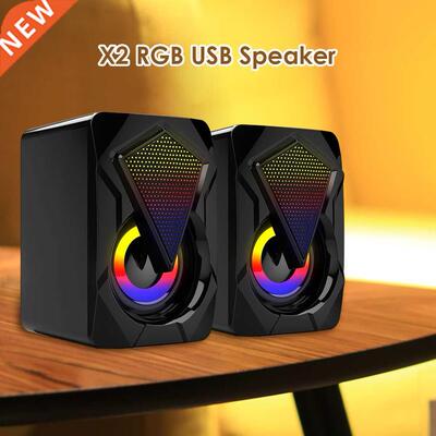Stereo Sound Surround Loudspeaker X2 USB Powered Computer Sp