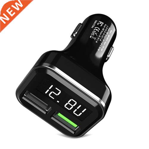 Quick Charge .0 Dual USB Car Charger LED Voltage Current Di