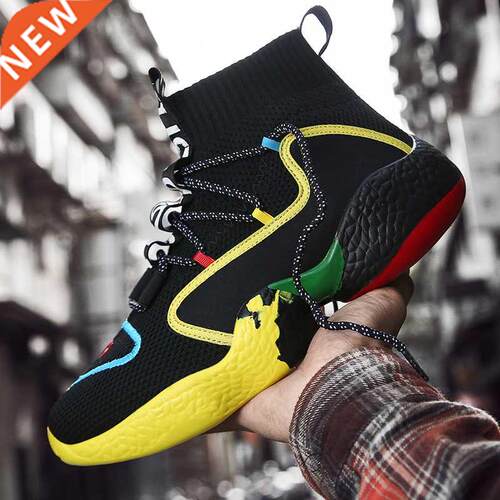 Men Basketball Shoes High Top Gym Socks Shoes Training Ankle