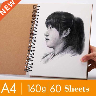 A4 Professional Sketchbook Hard Cover Thick Sketchpad for Ar