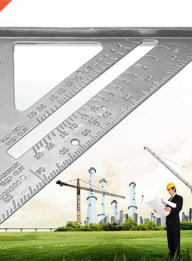 Protractor Triangle Ruler 6.5in Aluminum Alloy Triangle Rule