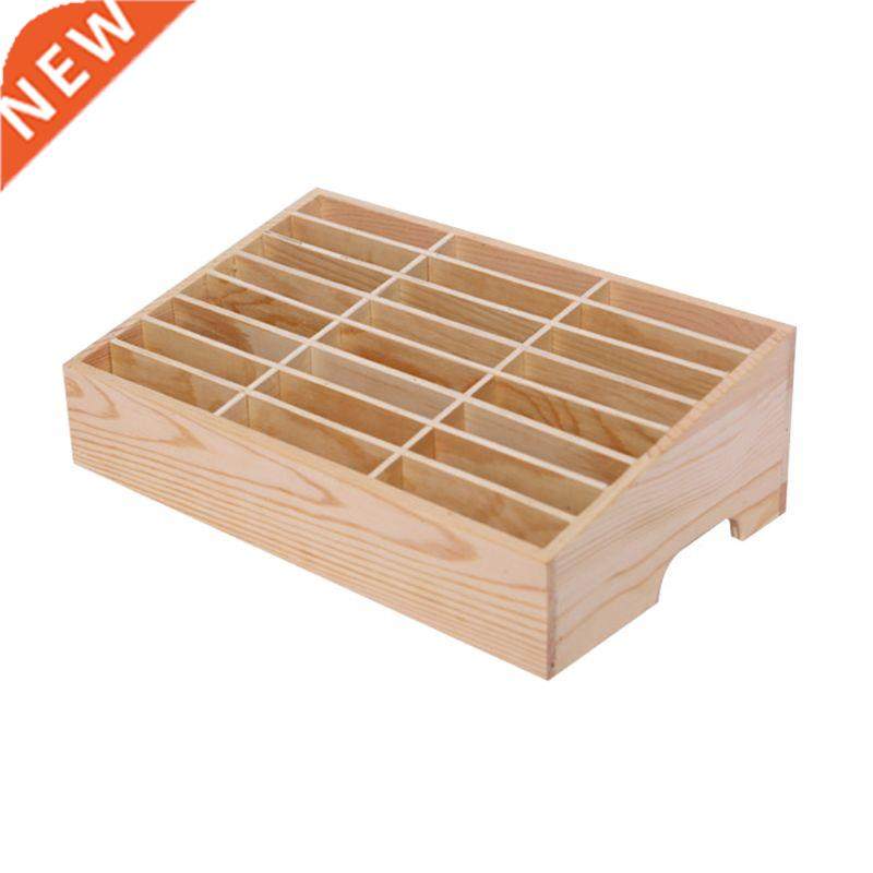 24 cells multifunctional wooden storage box mobile phone rep