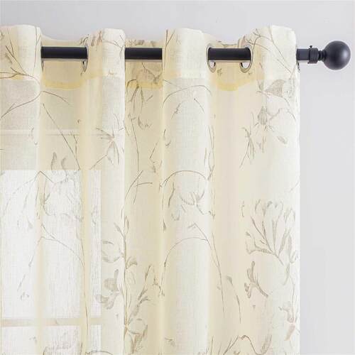 Topfinel Sheer Curtains for Living Room Bedroom Kitchen Tul