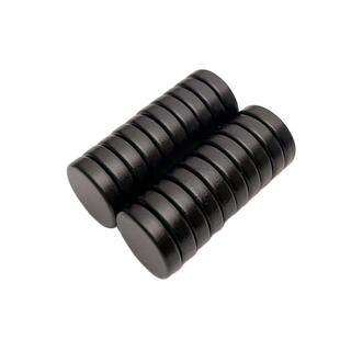 20PCS Black Epoxy Neodymium Magnet Strong Small Round Waterp
