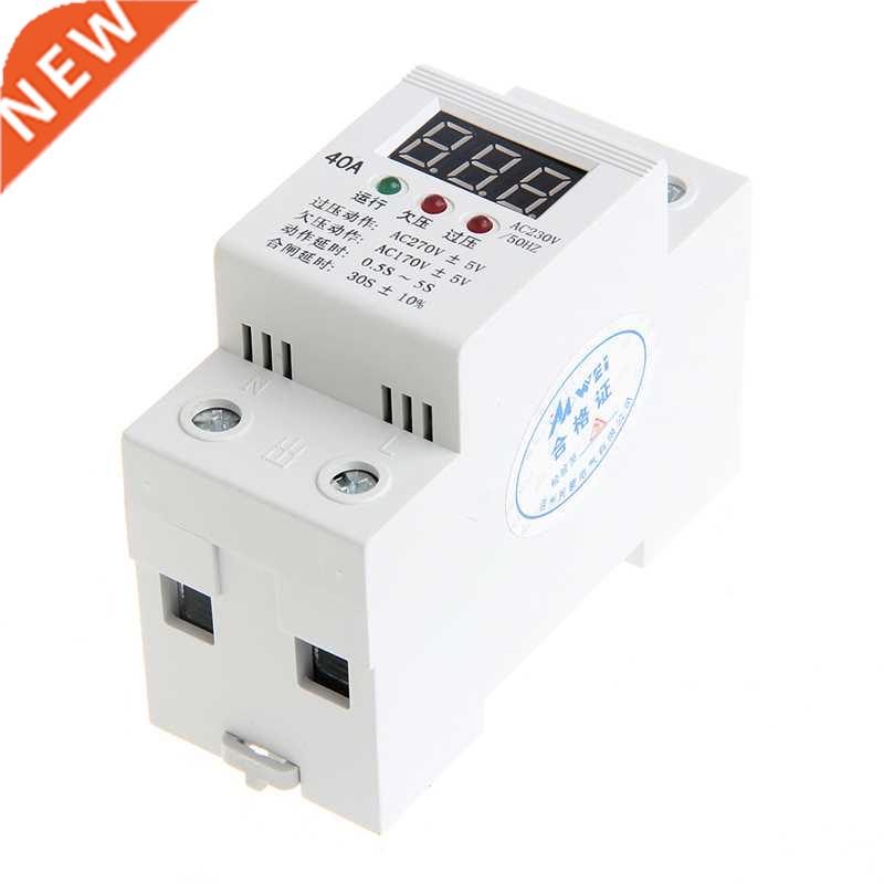 40A 220V Reconnect Over Under Voltage Protection Relay w/Vol
