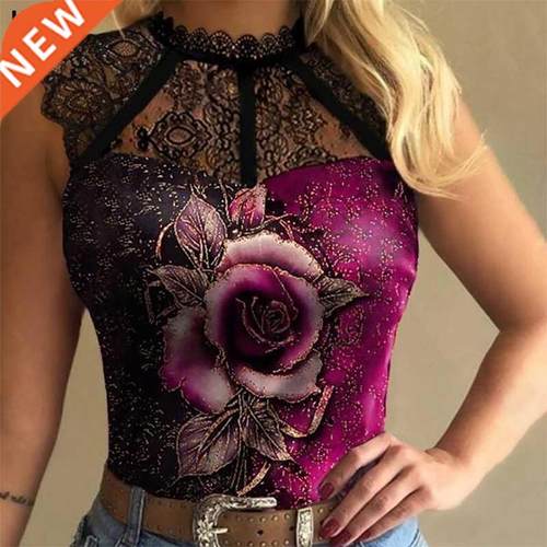Top T Shirt Women T Shirts O-Neck Floral for Tops Casual
