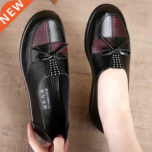 2020 Cheap Shoes Women Leather Flats Female Flats Spring Sho