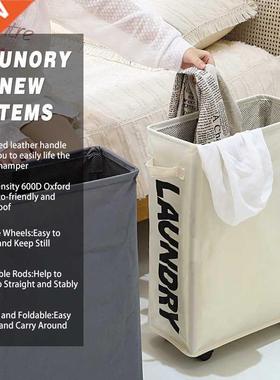 Slim Laundry Hamper Foldable Oxford Laundry Basket Multi-Fun