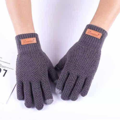 Winter Autumn Men Knitted Gloves Touch Screen High Quality M