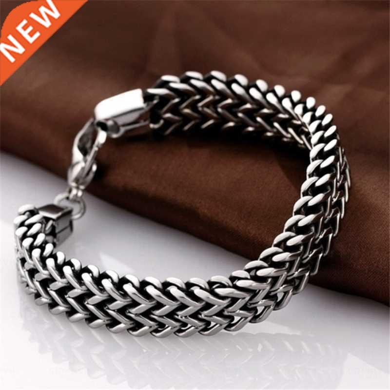 Bracelet for Men Male Snake Chain on Hand Double Link Chains