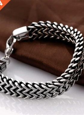 Bracelet for Men Male Snake Chain on Hand Double Link Chains