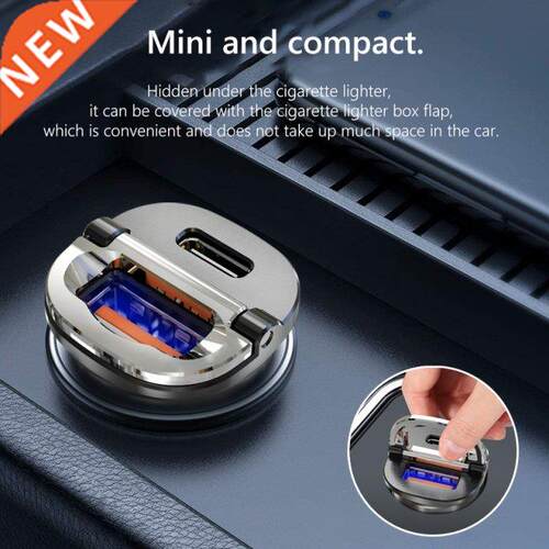 Dual USB C Car Charger QC 3.0 38W PD QC3.0 Fast Charging Car