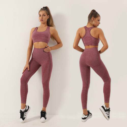 2/3/5 Pcs Seamless Women Yoga Set Workout Sportswe Gym Clo