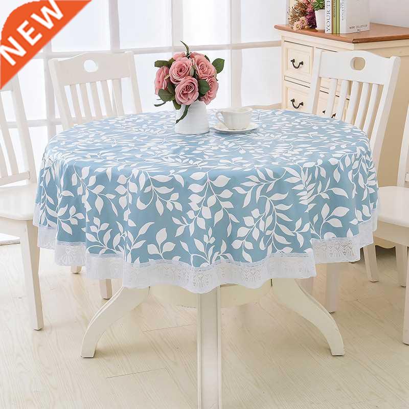 Flower Style Round Table Cloth Pastoral PVC Plastic Kitchen