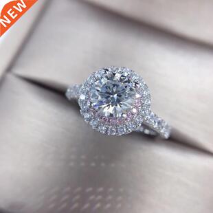 100% Real 18K Gold Ring for Women Natural AAA Moissanite Je