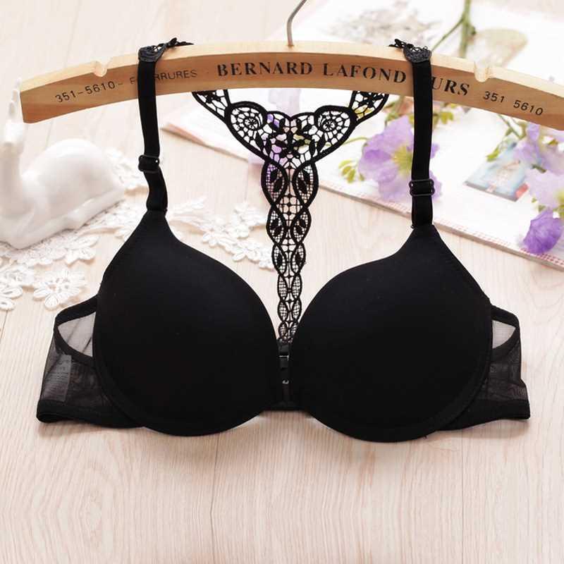New fashioin style beauty back seamless front buckle sexy pu