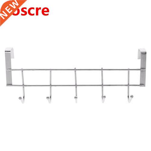 5 Hooks Over Door Clothing Hanger Rack Cabinet Door Loop Hol