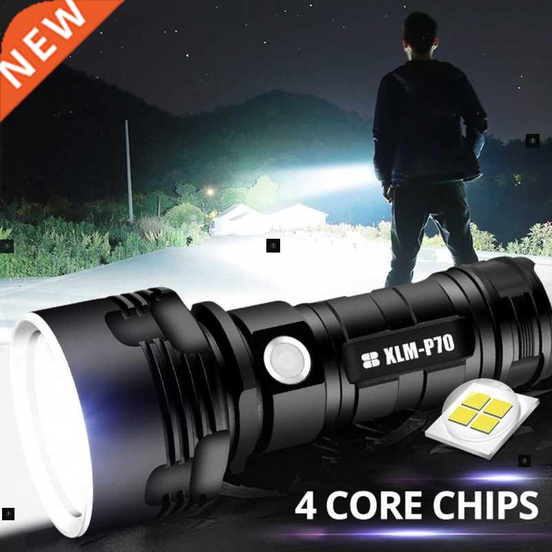 Torch Light Usb Rechargeable Waterproof 26650 P70-Lamp Power