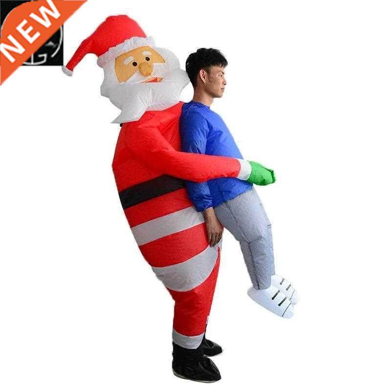 Halloween Christmas funny props Santa Claus ghost hugging pe