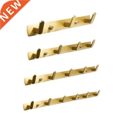 Gold Brushed Hat Hanger Wall Mounted Robe Holder Home Multi-