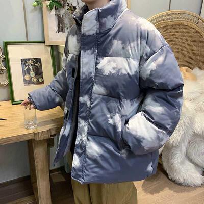 Privathinker White Cloudy Thicken Men Winter Coat Oversize P