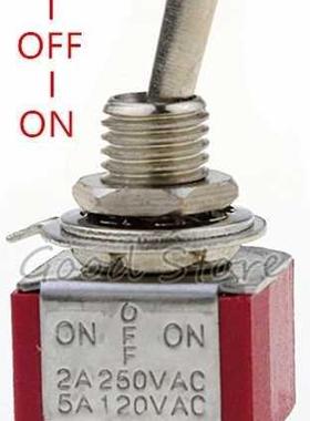 5Pcs Toggle Switch 6MM Red 6Pin 3File MTS-203 Rocker switch