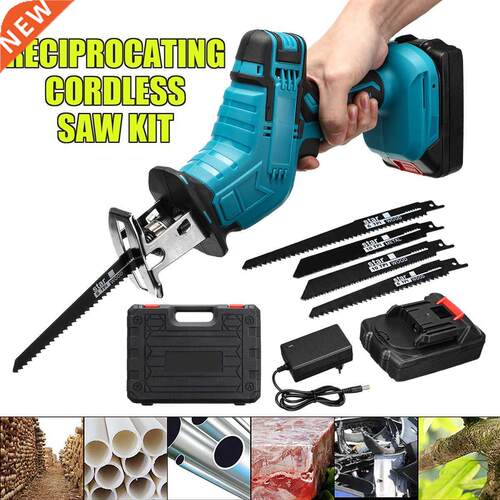 Portable 110/220V Cordless Reciprocating Saw Li Ion Battery