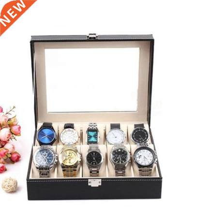 Hot Sales 12 Slot Faux Leather Watch Box Wrist Watch Displa
