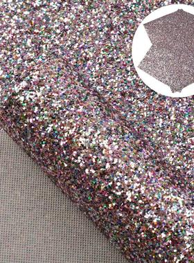 20*34cm Chunky Glitter Faux Synthetic Leather Sheets Patchwo