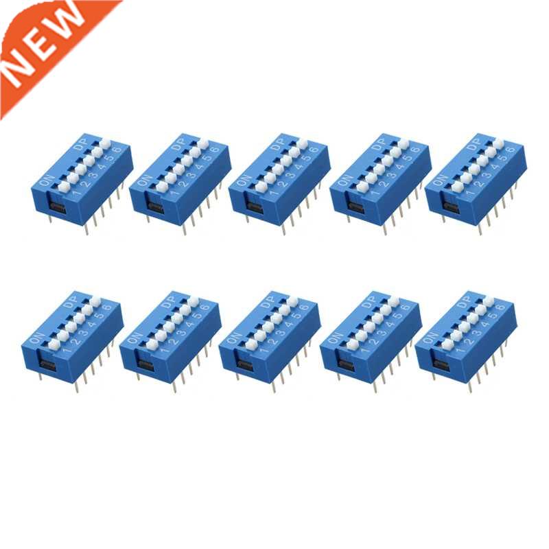 10 pcs Sliding switch 6P 2.54mm 2 Row