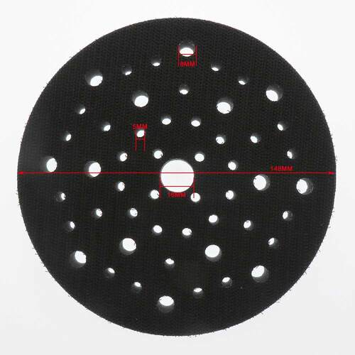 2PCS 6 Inch 150mm 53-Hole Soft Interface Pad Hook and Loop