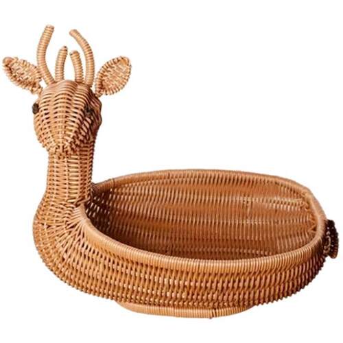 Creative Hand-Woven Imitation Animal Fruit Storage Basket Fa