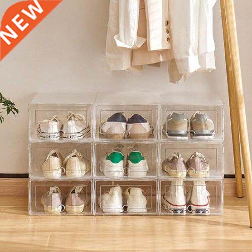 6pcs/Set Transparent Fold Shoes Case Thickened Plastic