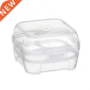 4 Grids Makeup Eggs Storage Box Transparent Powder Puff