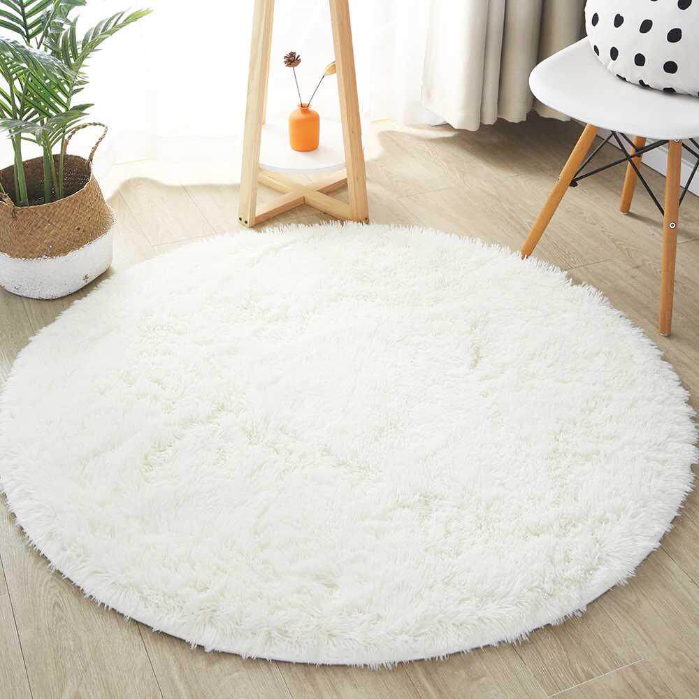 Round Plush Carpet For Living Room Anti-slip Fluffy Large Ar