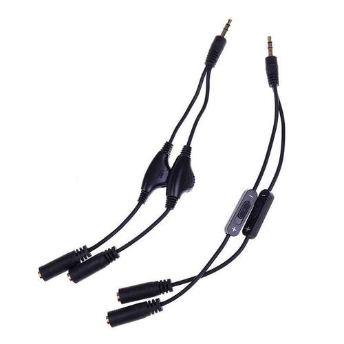 Headphone Splitter .5mm Jack Stereo Audio Adapter Male To