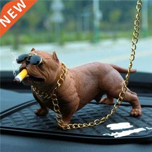 Mini Car Head Ornament Pitbull Dog Cool Bully