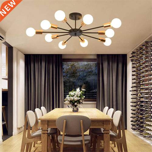 Metal Retro Industrial Flush Mount Ceiling Light without
