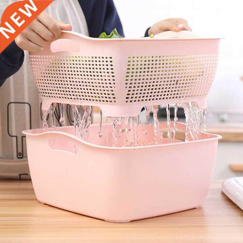 Double-Layer Thickened Fruit Basket Food Storage Container