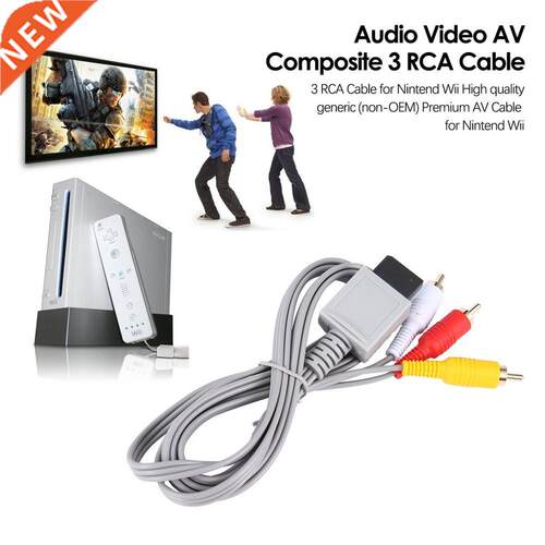 1.8 meters Gold Plated Audio Video AV Composite  RCA Cable