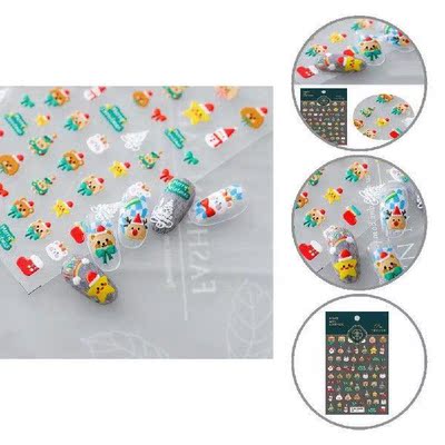 Nail Sticker Christmas Gifts Nail Art Decals Glitter Foil