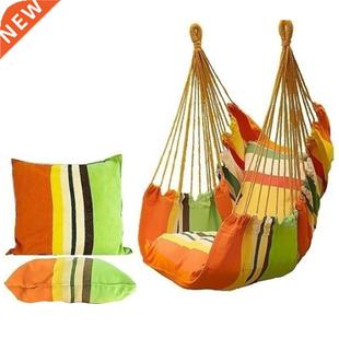 Portable Hammock Chair Hanging Rope Chair Swing/Stick/Pillow