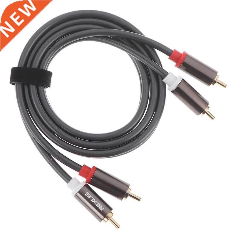1m 2RCA Male to 2RCA Male Stereo Audio Cale Plated for Hom