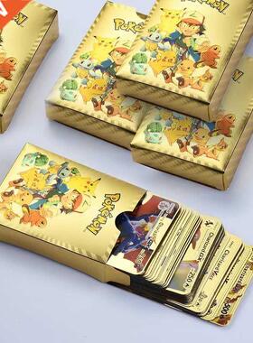 27-54pcs/set Pokemon Cards Metal Gold Vmax GX Energy Card Ch