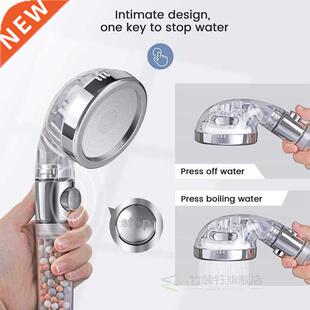 3 Modes SPA Ion Filter Shower Head High Pressure Saving Wate